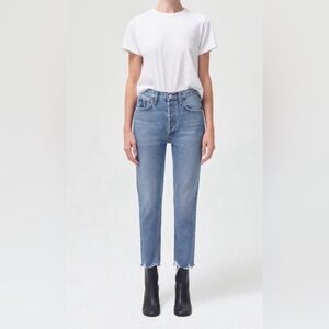 Agolde Riley High Rise Straight Crop Jeans